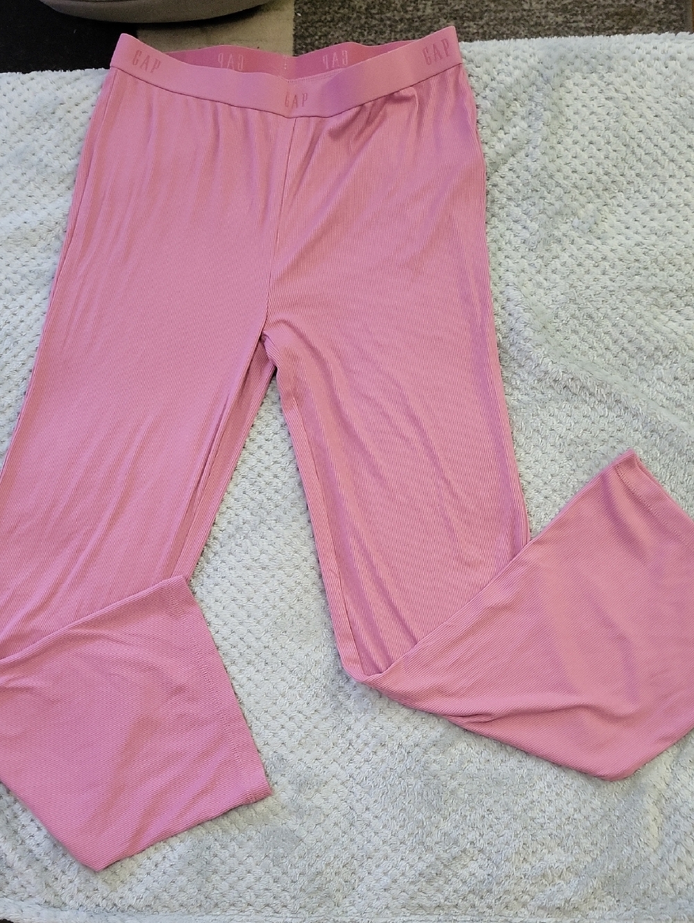 Nwt GAP Pink Ribbed Lounge Sleep Pants Medium